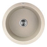 Granitinė virtuvinė plautuvė Laveo Dafne SBD_488Y, Beige