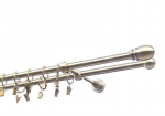 Dvigubas karnizas metalinis 16 mm + 16 mm ELIZA, 200 cm, antika