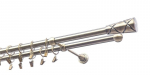 Dvigubas karnizas metalinis 19 mm + 19 mm OLIMP, 180 cm, antika