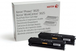 Kasetė lazeriniui spausdintuvui Tonerio kasetės rinkinys Xerox 3020B, dvigubas, juoda