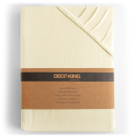 DecoKing jersey Amber Cream paklodė su guma čiužiniui, 200x220 cm