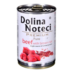 Konservai &scaron;unims DOLINA NOTECI Premium Pure, su jautiena ir ryžiais, 400 g