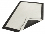 Northrugs kilimas Twin Panama Black Cream, 80x150 cm