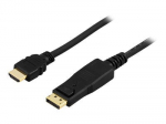 Deltaco DP-3030, DP/HDMI, 3 m