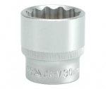 Dvylikakampė galvutė , 30 mm, 1/2', CrV