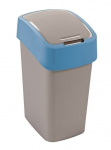Curver &scaron;iuk&scaron;lių dėžė Flip Bin, 10 l, pilka/mėlyna