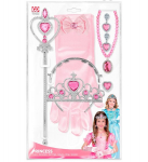 PRINCESS SET (tiara, gloves, necklace, earrings, ring, magic wand)