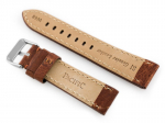 Premium odinis laikrodžio dirželis W48 - tamsiai rudas - 22mm