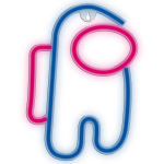 Manta pakabinamas &scaron;viestuvas Style Neon Lights Astronaut