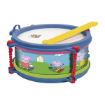 Būgnas Peppa Pig, plastmasinis, 8.50 x 19 x 19 cm