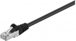 Goobay Kabel krosowy patchcord F / UTP kat. 5e CCA czarny 0,5m (68654)
