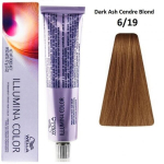 Ilgalaikiai plaukų dažai Wella Professionals Illumina Color, Nr.6/19 Dark Ash Cendre Blond, 60 ml