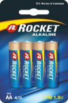 Rocket Alkaline AA elementas, 4 vnt.
