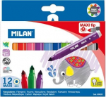 Flomasteriai Milan Maxi, 12 spalvų