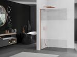 Mexen Kioto L du&scaron;o sienelė Walk-in 70 x 200 cm, permatoma/&scaron;erk&scaron;nė, rožinis auksas - 800-070-103-60-35