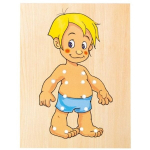 Medinė berniuko aprengimo dėlionė Woody 90018