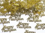 Konfeti Happy New Year, aukso spalvos, 4x2 cm, 1 pak/3 g