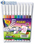 10 spalvų flomasteriai vaikams