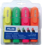 Žymeklis Milan Fluo Fluorescencinė, 4vnt