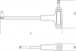 Beta kampiniai Torx raktai su rankena 97ttx/27
