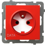 Viengubas sieninis elektros lizdas Ospel raudonas Data