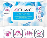 Drėgnos servetėlės Cleanic Clean&Fresh, 200 vnt