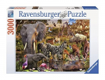 Ravensburger: 3000 dalių dėlionė Afrikos gyvūnai