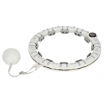 Liekninantis gimnastikos lankas Hula Hoop Springos, 90cm, baltas