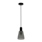 Pakabinamas &scaron;viestuvas Candellux Udin 31-26934 juodas / pilkas stiklo gaubtas 1xGU10 15W