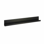 Sieninė lentyna i&scaron; juodos mdf 58 cm