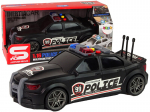 Juodas sportinis policijos automobilis