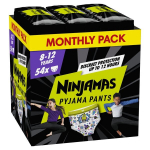Naktinės sauskelnės - kelnaitės Pampers Ninjamas Space, 54 vnt, 27-43 kg