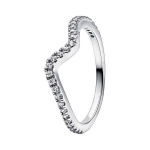 Pandora Banguotas sidabrinis žiedas su cirkoniais Timeless 192539C01, Clear
