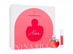 Rinkinys Nina Ricci Les Belles De Nina moterims: tualetinis vanduo EDT, 50 ml + lūpdažis Pink Jumbo Lipstick Matte 2,5 g