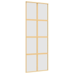 Stumdomos durys auksinės 76x205cm stiklas ir aliuminis 155187