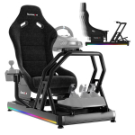 Sim racing kokpitas Huzaro Speed 9.0, profesionalus vairo stovas su kėde