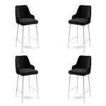 Baro kėdės rinkinys (4 vienetai) Enox - Black, White