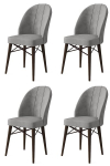 Kėdės rinkinys (4 vienetai) Ritim - Grey, Brown