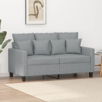 Dvivietė sofa, &scaron;viesiai pilkos spalvos, 120cm, audinys