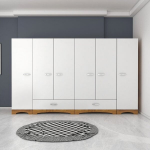 Spinta F4, balta/ruda