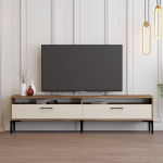 TV staliukas Asir Istanbul 2, rudas/smėlio spalvos