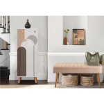 Prie&scaron;kambario baldų komplektas Kalune Design Vegas 948 - 0900, baltas/smėlio spalvos