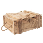 Daiktadėžė, 36x26x16 cm, Sandėliavimo dėžutė su dangčiu medinė 36x26x16 cm