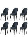 Kėdės rinkinys (6 vienetai) Ritim - Anthracite, Black
