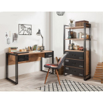 Vaikų kambario baldų komplektas Kalune Design COSMO 863SPH4410, rudas/juodas