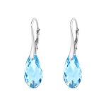 Sdabrna auskara moterms DamondSky Enchant&eacute; Aquamarne su Swarovsk krstalas DS02A902