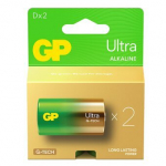 Alkalinės baterijos D tipo 1.5V GP Ultra, 2 vnt.