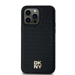 DKNY Hardcase Leather Pattern Metal Logo Mag