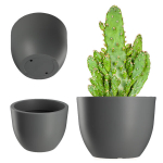 Gėlių vazonas Sodo gėlių vazonas 35 cm Pilkas matinis