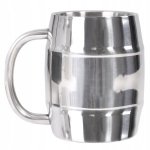 MFH Alaus bokalas &bdquo;Barrel&ldquo;, nerūdijantis plienas, 450 ml, dvigubos sienelės